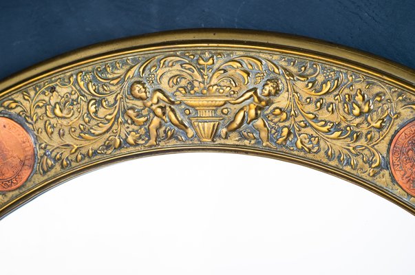 19th Century Antique Round Mirror-ZGQ-1117514