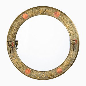 19th Century Antique Round Mirror-ZGQ-1117514