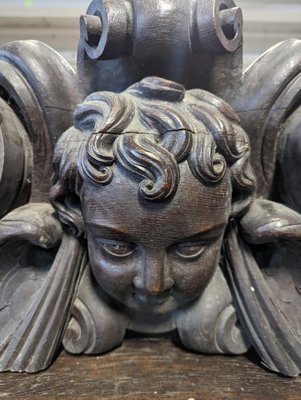 19th Century Architectural Ornament with Cherub Decoration-HLV-1819760