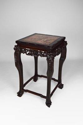 19th Century Asian High Side Table Carved with Dragons and Flowers-XNH-754025