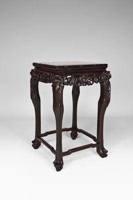 19th Century Asian High Side Table Carved with Dragons and Flowers-XNH-754025