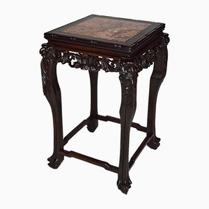 19th Century Asian High Side Table Carved with Dragons and Flowers-XNH-754025