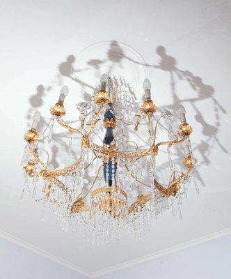 19th Century Baltic Crystal and Gilt Bronze Chandelier-MBH-1032080