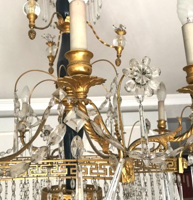 19th Century Baltic Crystal and Gilt Bronze Chandelier-MBH-1032080