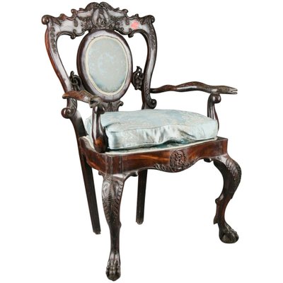 19th Century Baroque Colonial Throne Chair-FLW-1402372