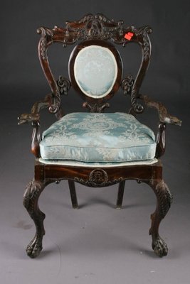 19th Century Baroque Colonial Throne Chair-FLW-1402372