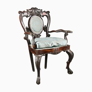 19th Century Baroque Colonial Throne Chair-FLW-1402372