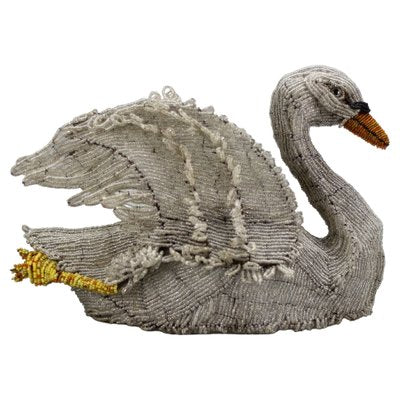 19th Century Beaded Swan Figure-KEG-1318371