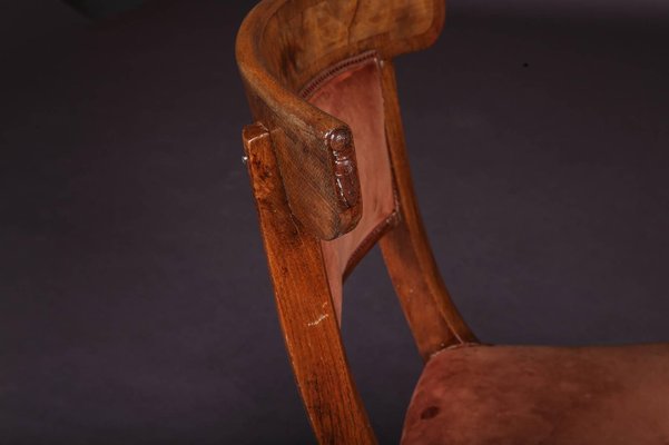 19th Century Biedermeier Curving Backrest Chair-FLW-1401842