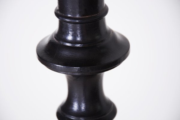 19th Century Biedermeier Czech Black Candlestick, 1850s-WHY-588914