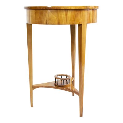 19th Century Biedermeier Round Drum Sewing Table-WFJ-924445