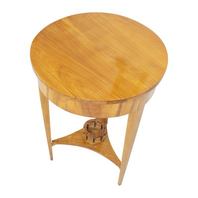 19th Century Biedermeier Round Drum Sewing Table-WFJ-924445