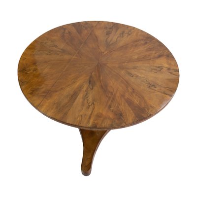 19th Century Biedermeier Round Walnut Salon Table-WFJ-1709071