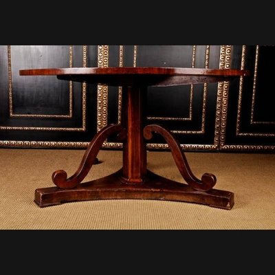 19th Century Biedermeier Style Mahogany Dining Table-FLW-1401922