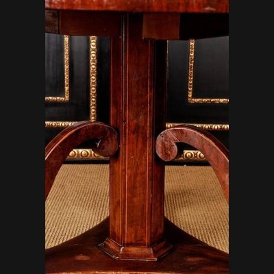 19th Century Biedermeier Style Mahogany Dining Table-FLW-1401922