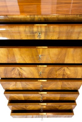 19th Century Biedermeier Walnut Chiffonier or High Chest of Drawers-WFJ-1072629