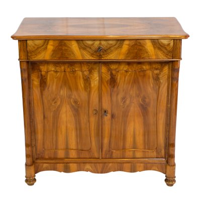 19th Century Biedermeier Walnut Half Cabinet-WFJ-884646