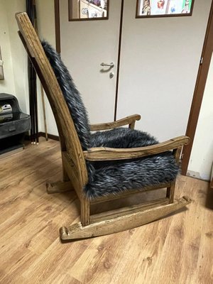 19th Century Black Rocking Chair-JHL-1156222