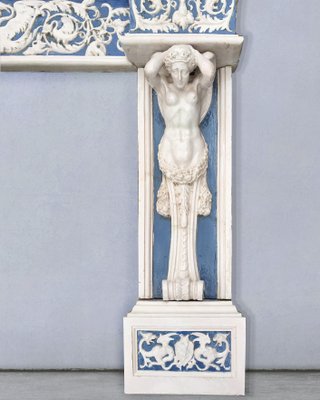 19th Century Blue and White Fireplace, 1885-TDA-1376371