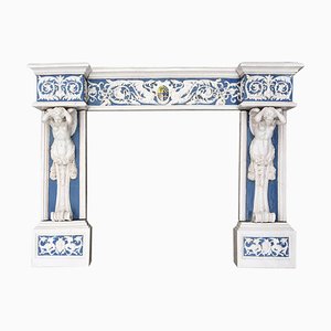 19th Century Blue and White Fireplace, 1885-TDA-1376371