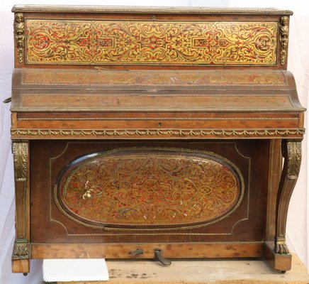 19th Century Boulle Vertical Piano-IYX-1792443