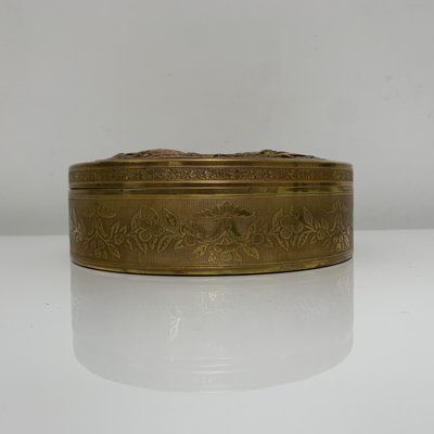 19th Century Brass and Embossed Copper Box, France-XOM-2036015