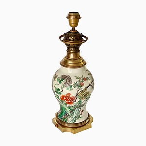 19th Century Brass Mount Famille Rose Chinese Table Lamp-UR-1406692