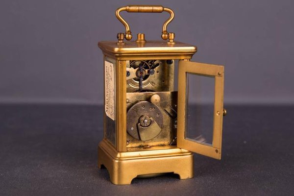 19th Century Brass Travel Clock-FLW-1401931