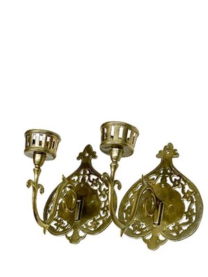 19th Century Brass Wall Candle Holders, Set of 2-UCH-1224331