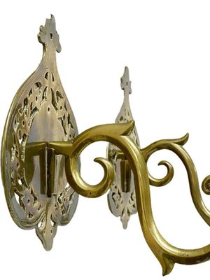 19th Century Brass Wall Candle Holders, Set of 2-UCH-1224331