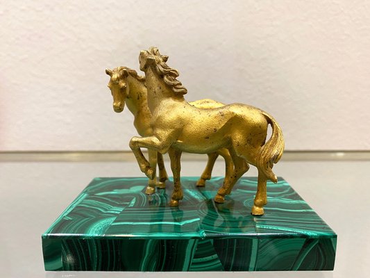 19th Century Bronze and Malachite Sculpture-NPC-726519