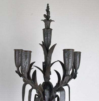 19th Century Bronze and Marble Clock and Candleholders by James Pradier, Set of 3-SYQ-717290