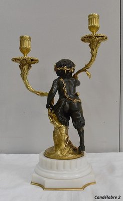 19th Century Bronze Candleholders, Set of 2-RVK-705674