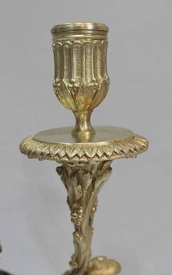 19th Century Bronze Candleholders, Set of 2-RVK-705674