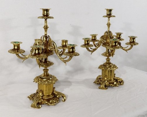 19th Century Bronze Candlelabra, Set of 2-RVK-1196208