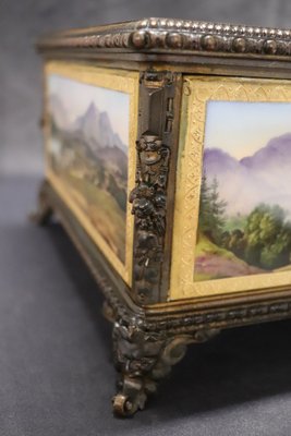 19th Century Bronze MountedHand Painted Porcelain Casket from KPM-DCO-1749880