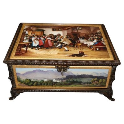 19th Century Bronze MountedHand Painted Porcelain Casket from KPM-DCO-1749880