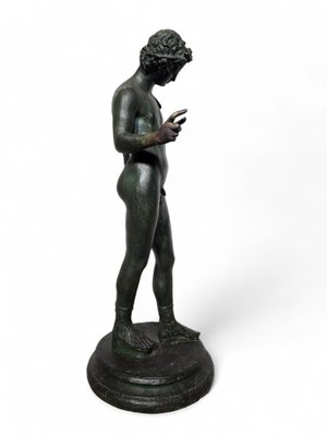 19th-Century Bronze Narcissus Statue Following Chiurazzi, 1890s-FDW-2039625