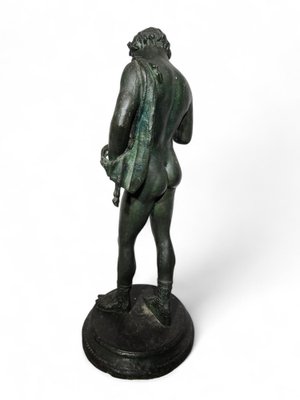 19th-Century Bronze Narcissus Statue Following Chiurazzi, 1890s-FDW-2039625