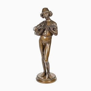 19th Century Bronze Sculpture of Florentine Singer attributed to Paul Dubois-WFS-2039436