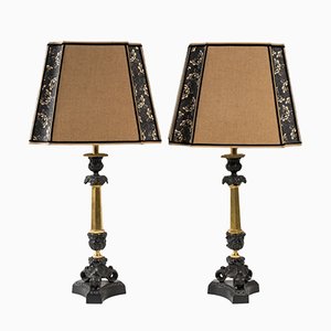 19th Century Bronze Table Lamps, Set of 2-UQL-1183365