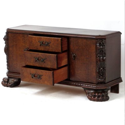 19th Century Burr Walnut Sideboard, 1890s-UBE-1417661