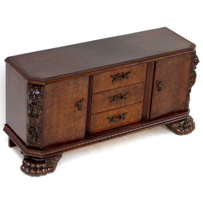 19th Century Burr Walnut Sideboard, 1890s-UBE-1417661