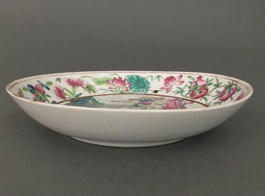 19th Century Canton Soup Plate in Rich Court Decor-QKG-1745374