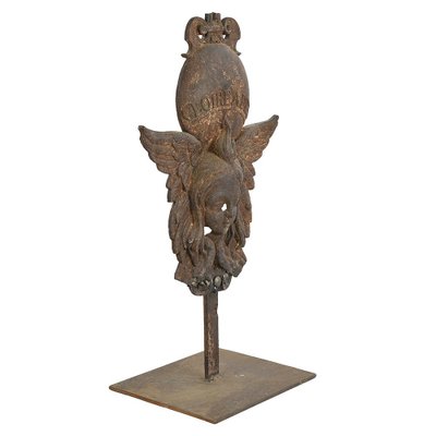 19th Century Cast Iron Angel on Base-NQ-1787237