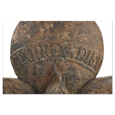 19th Century Cast Iron Angel on Base-NQ-1787236