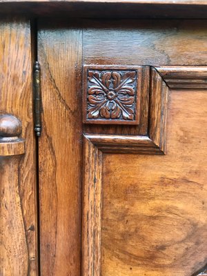 19th Century Catalan Spanish Buffet with 2 Doors and Mirror Crest-NOU-1076356