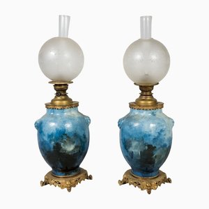 19th Century Ceramic Table Lamps, 1870s, Set of 2-VRR-1435820