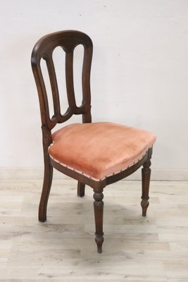 19th Century Chair in Beech Wood with Velvet Seat-DCO-1816458