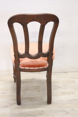 19th Century Chair in Beech Wood with Velvet Seat-DCO-1816458